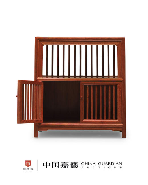 红桥红  家具严选  缅甸花梨(大果紫檀）  【39直棂 小茶水柜】 商品图2