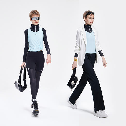 TITIKA轻薄透气运动背心女360°立裁秋季修身轻肤短款百搭上衣31101 商品图2