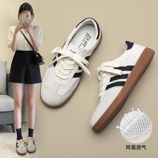 ZHR拼接德训鞋女2023新款透气百搭网面休闲鞋ins时尚复古板鞋 商品图7
