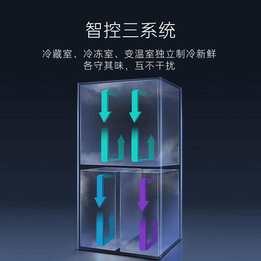 卡萨帝（Casarte）650升原石星岩系列彩晶面板低氧窖藏养鲜全变温区十字对开冰箱BCD-650WGCTDM7D5U1 商品图2