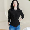 【羊毛设计感针织衫】米思阳2026春季新款时尚设计感纯色针织衫圆领长袖羊毛上衣女2372 商品缩略图0