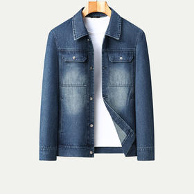【新款DB】大依优型大码新款牛仔衣外套男士休闲宽松加肥加大码胖子牛仔百搭潮上衣肥佬