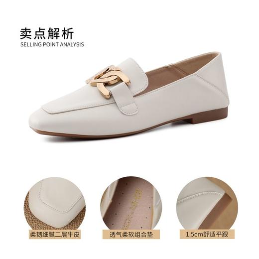 ZHR乐福鞋女2023夏季新款百搭时尚鞋一脚蹬软底平底半拖单鞋 商品图8