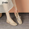 ZHR浅口单鞋女2023新款秋季时尚ins小皮鞋女低跟小香风奶奶鞋 商品缩略图3