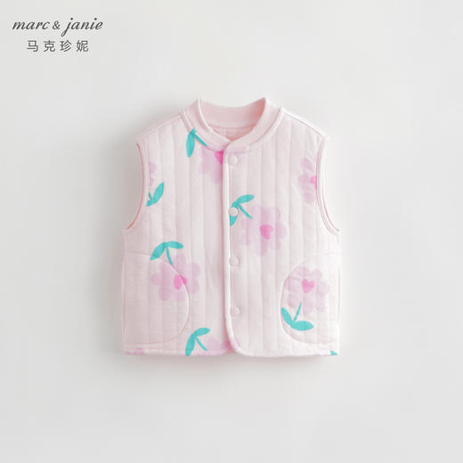 马克珍妮秋装新款 男女童趣味印花全棉无袖马甲 儿童马甲231178 商品图0
