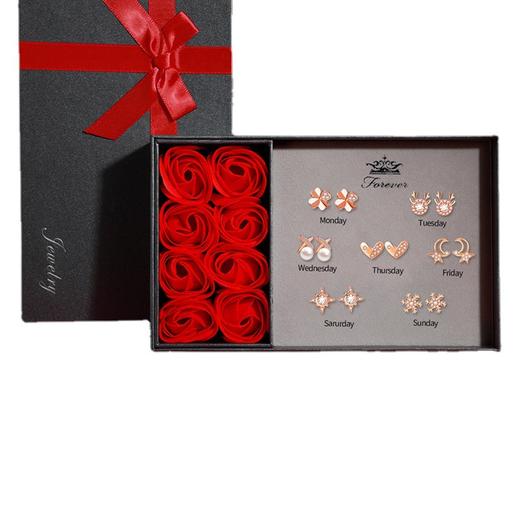 【一周七天 每天都不一样】简约新款潮星耳钉，999银针打造，一周七天不同风情，送礼自用两相宜，圣诞、生日、情人节热卖爆款！ 商品图4