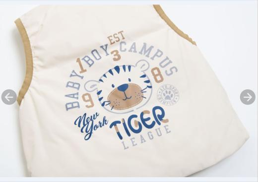 【2023新款】兔兔小布老虎印花撞色包边马甲 商品图2