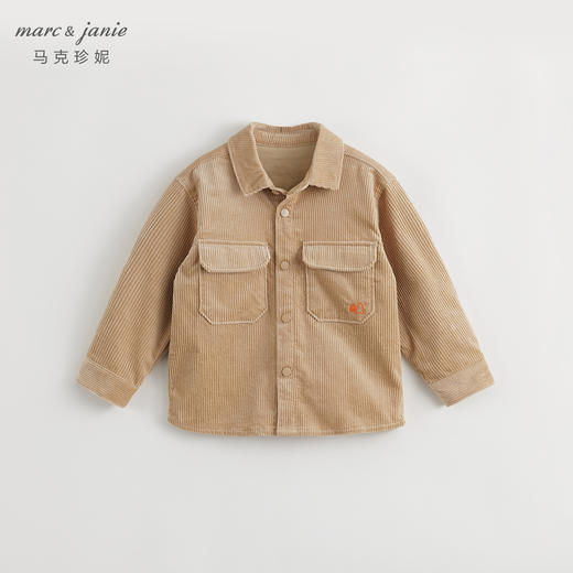 【户外风】马克珍妮秋装新款男童全棉柔软灯芯绒衬衫231838 商品图2