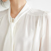 【铂金会员165/天猫229/差价64】(02439)2023新款春秋季白色飘带职业通勤气质高端长袖雪纺衫上衣女士衬衫 商品缩略图2