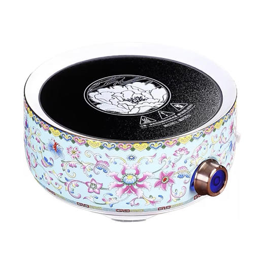 成艺-国潮珐琅彩电陶炉陶瓷煮茶烧水家用茶炉 A1电陶炉（蓝） 商品图0