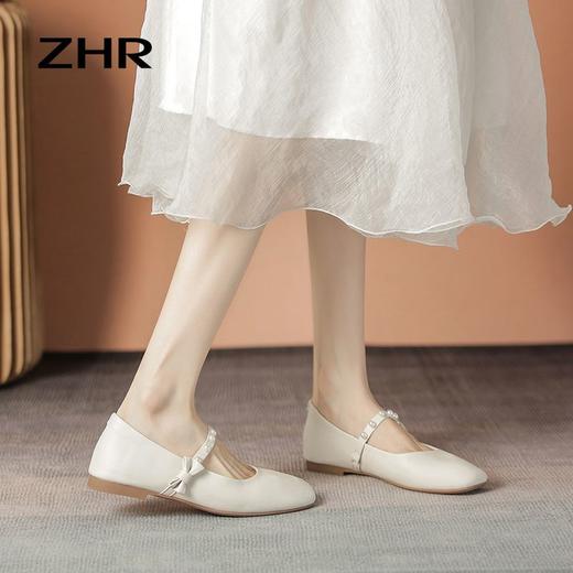 ZHR浅口单鞋女2023新款秋季时尚ins小皮鞋女低跟小香风奶奶鞋 商品图6