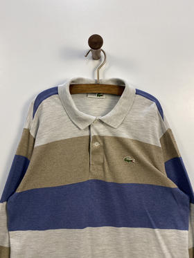 80年代 Vintage Lacoste 鳄鱼 法国制 长袖 POLO 衫_LPL(M)