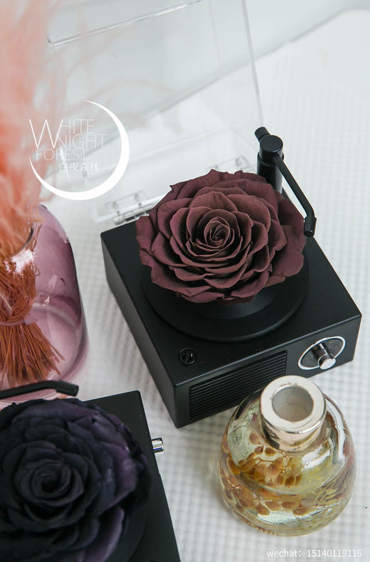 巨型玫瑰永生花蓝牙留声机 商品图4