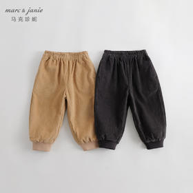 马克珍妮秋装新款 男童全棉灯芯绒束脚长裤 儿童裤子231975