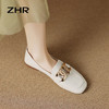 ZHR乐福鞋女2023夏季新款百搭时尚鞋一脚蹬软底平底半拖单鞋 商品缩略图2