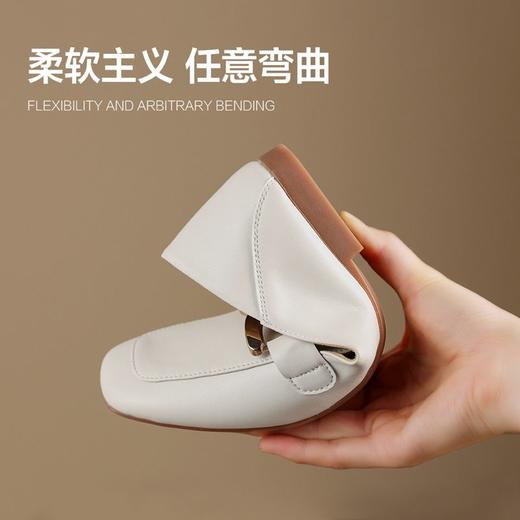 ZHR乐福鞋女2023夏季新款百搭时尚鞋一脚蹬软底平底半拖单鞋 商品图7