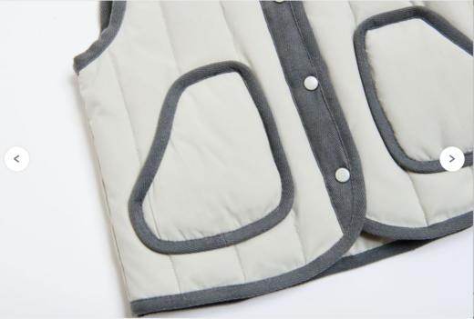 【2023新款】兔兔小布竖绗线撞色包边马甲 商品图5