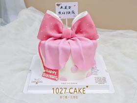 1027CAKE | 翻糖蝴蝶结  大蝴蝶结 粉色少女心