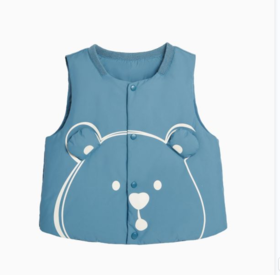 【2023新款】兔兔小布小熊印花撞色罗纹马甲