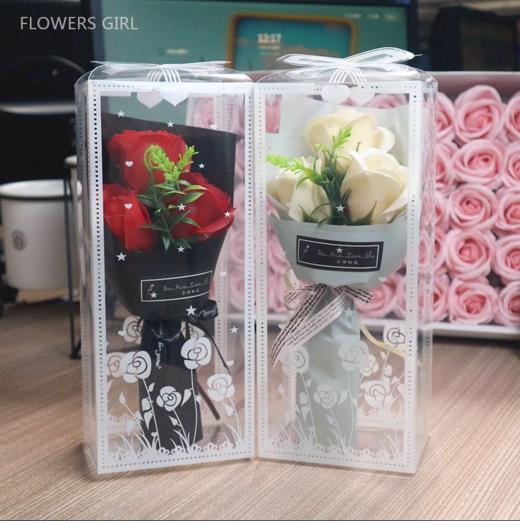 初世间香皂花花束情人节送女友玫瑰肥皂花活动送客户仿真花颜色随机 商品图2