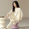 可人儿春秋季柔软棉睡衣女韩版圆领高级感长袖可外穿秋款家居服套装 商品缩略图2