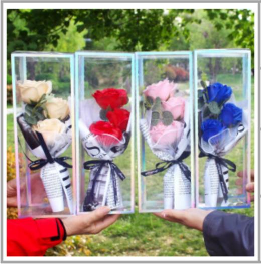 初世间香皂花花束情人节送女友玫瑰肥皂花活动送客户仿真花颜色随机 商品图1