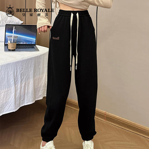 卫裤宽松女薄款束脚抽绳显瘦卫裤春秋季百搭休闲裤子XZ3674 商品图3