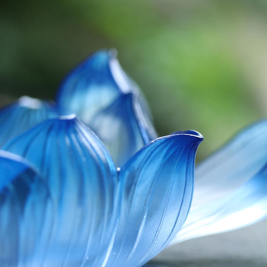 琉璃-生如夏花 琉璃摆件莲花烛台佛龛莲花座佛供佛座 商品图2