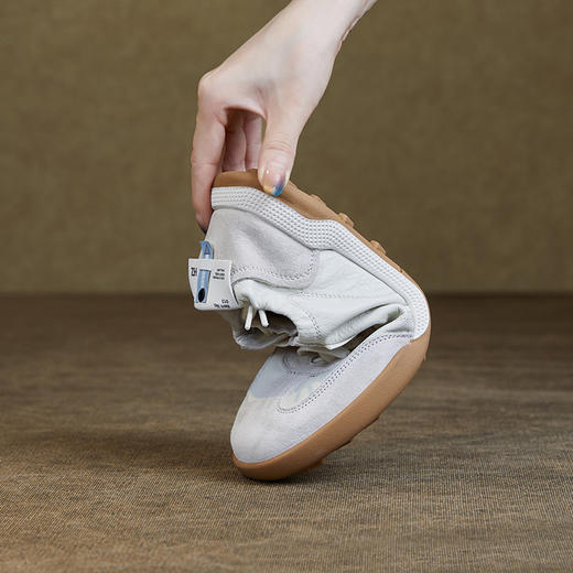 ZM 231298真皮平底系带德训鞋透气轻便软糯运动软底休闲 商品图4