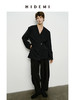 HIDEMI 极简无领设计感收腰立体剪裁一粒扣西装 黑色/深棕色 商品缩略图7