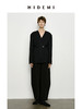 HIDEMI 极简无领设计感收腰立体剪裁一粒扣西装 黑色/深棕色 商品缩略图1