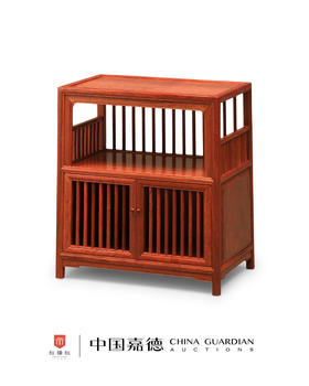 红桥红  家具严选  缅甸花梨(大果紫檀）  【39直棂 小茶水柜】