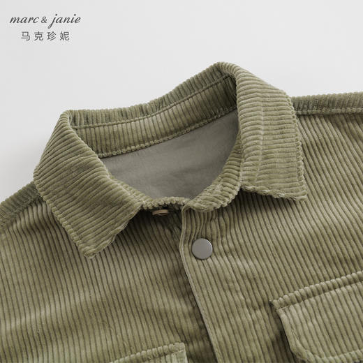 【户外风】马克珍妮秋装新款男童全棉柔软灯芯绒衬衫231838 商品图3