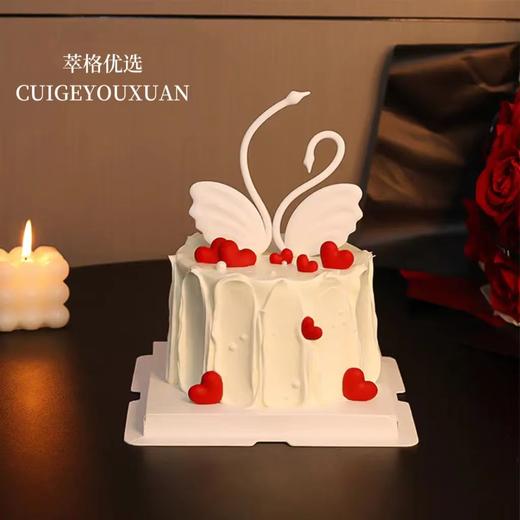 白天鹅 爱情鸟生日蛋糕 商品图0