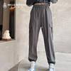 宽松工装裤女春秋薄款中高腰抽绳遮肉显瘦美式休闲运动裤子XZ3675 商品缩略图1