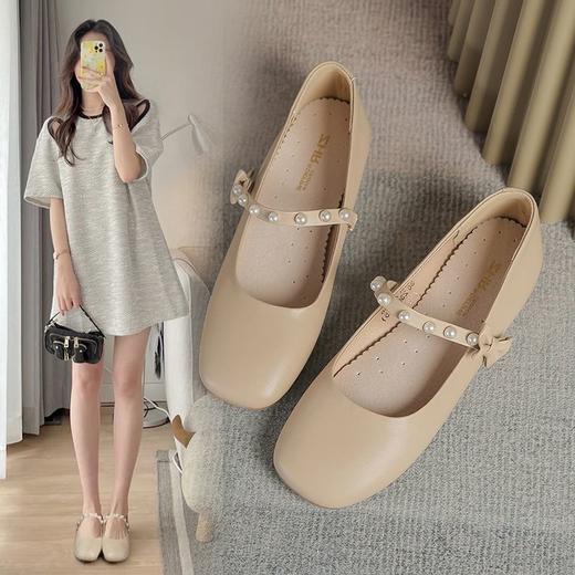 ZHR浅口单鞋女2023新款秋季时尚ins小皮鞋女低跟小香风奶奶鞋 商品图2