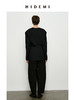 HIDEMI 极简无领设计感收腰立体剪裁一粒扣西装 黑色/深棕色 商品缩略图3