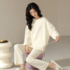 可人儿春秋季柔软棉睡衣女韩版圆领高级感长袖可外穿秋款家居服套装 商品缩略图0