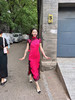 DUO智仙生粉更适合中国宝宝的芭比风格新中式玫红千鸟格蕾丝旗袍 商品缩略图3