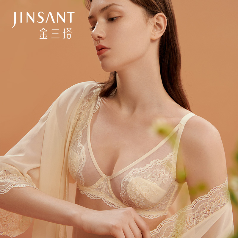 金三塔 女真丝蕾丝文胸NZFBD307