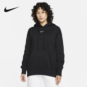 Nike/耐克女子连帽卫衣刺绣小标加绒加厚保暖运动套头衫DQ5861-010