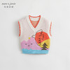 马克珍妮秋装新款 女童趣味提花时尚V领针织花边马甲231963 商品缩略图1