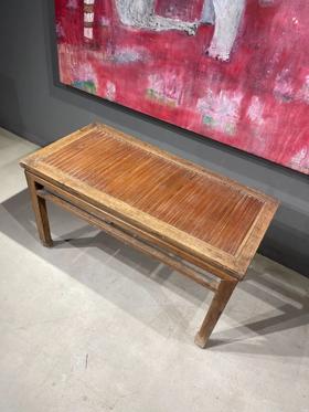 竹片桌面长方型榆木矮桌，顺丰包邮