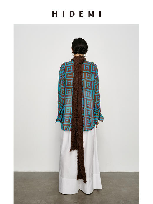 HIDEMI 经典几何印花丝巾设计感衬衫/半裙/连衣裙 商品图11