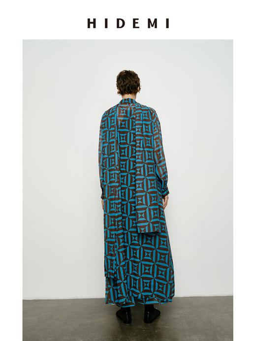 HIDEMI 经典几何印花丝巾设计感衬衫/半裙/连衣裙 商品图6