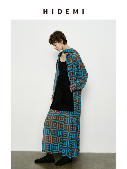 HIDEMI 经典几何印花丝巾设计感衬衫/半裙/连衣裙 商品图3