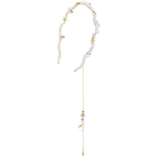 ZEGL人造珍珠流苏发箍女高级感复古法式夏天森系仙美款发饰头饰品 商品图2