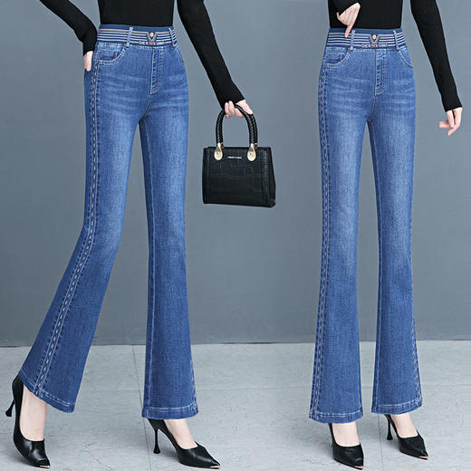 秋装新款，高腰直筒微喇裤垂感喇叭裤HT-1925 商品图2