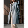 83945原形雾霾蓝风衣外套女2024秋季新款韩版气质英伦风小个子垂感大衣 商品缩略图0