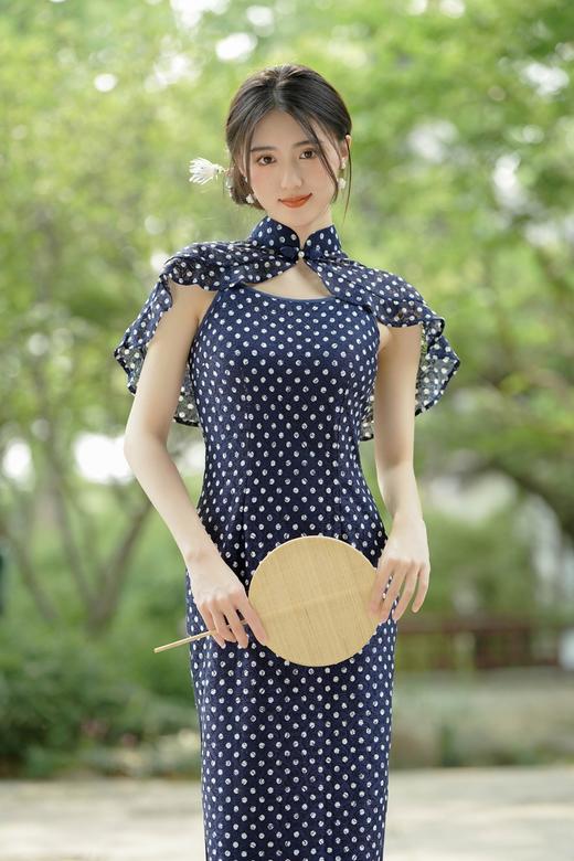 ML5520改良日常旗袍连衣裙2023夏季年轻少女款民国风蕾丝旗袍礼服 商品图3